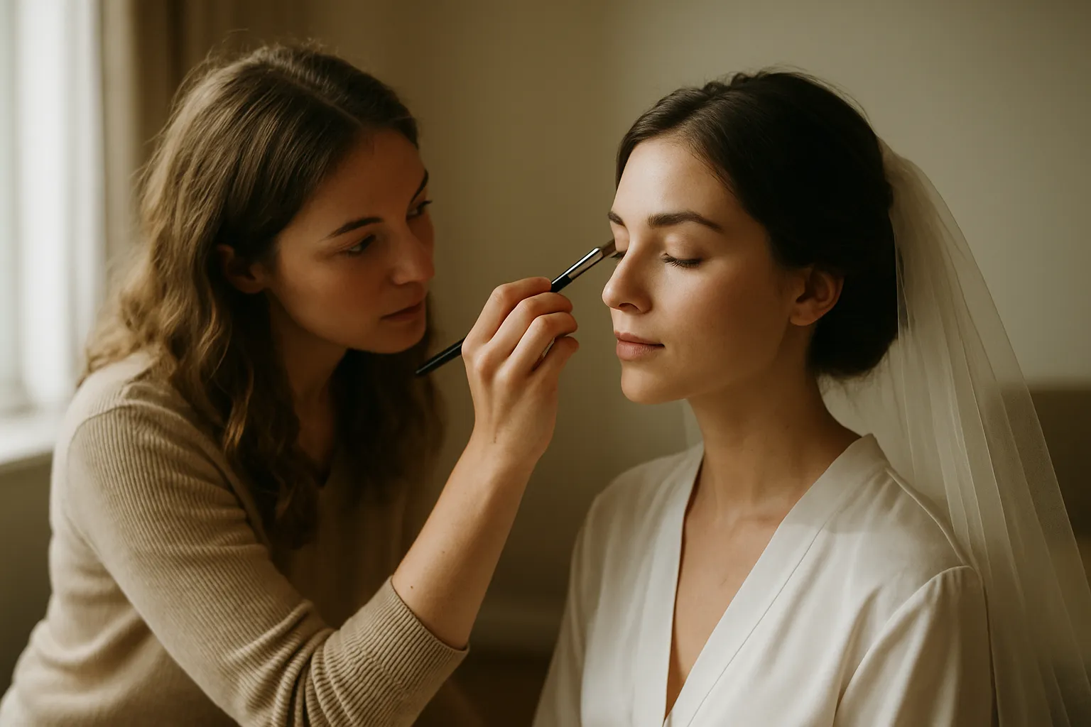 Photo illustrating: Simple Prep for Bridal Makeup